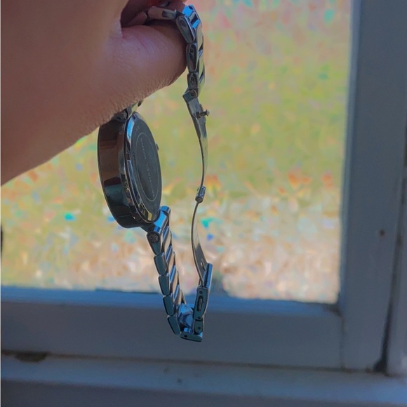 Michael Kors Silver Chronograph Watch with Crystal Details - Picture 3 of 4